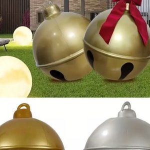 Christmas Decoration Bell Balloon, Outdoor Fun Printing Pvc Inflatable Toy Bal